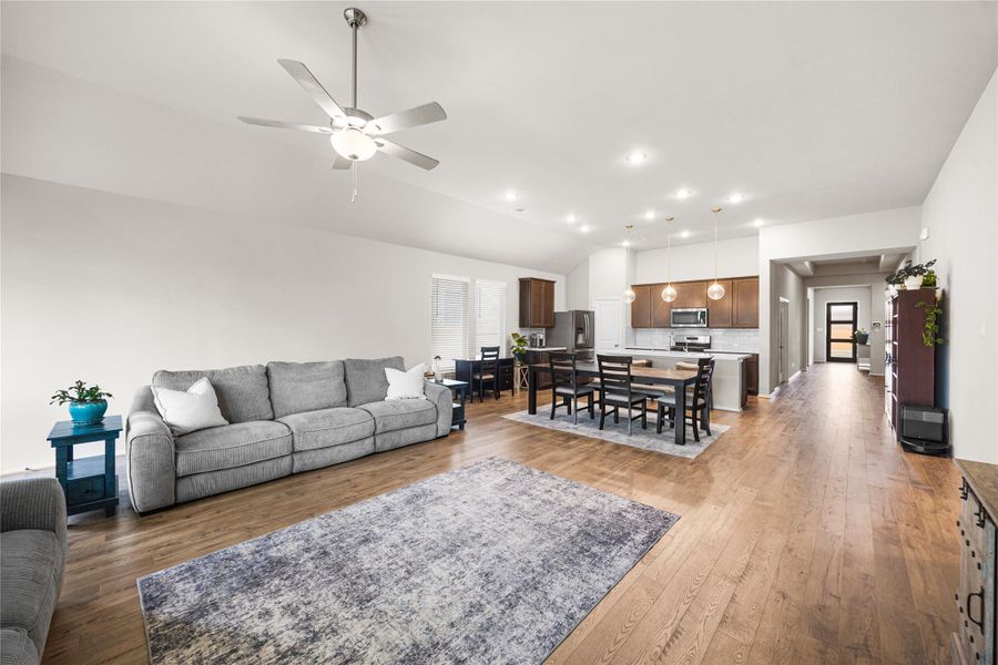 Open Concept Kitchen, Dining, and Living