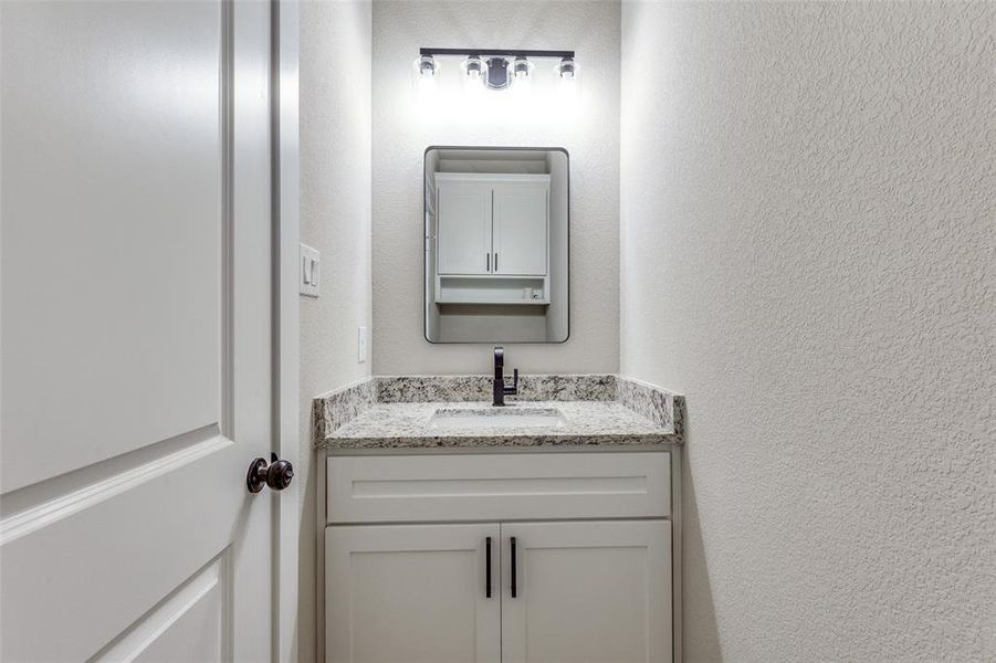 Bathroom featuring vanity