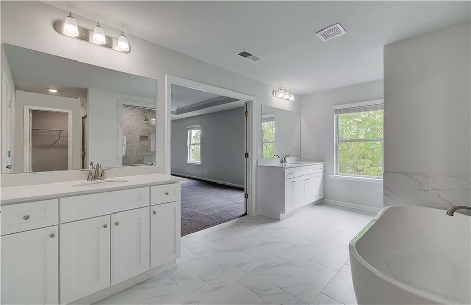 Furnished interior view inside a new home in Cambria at Traditions, Hampton (Image 10).