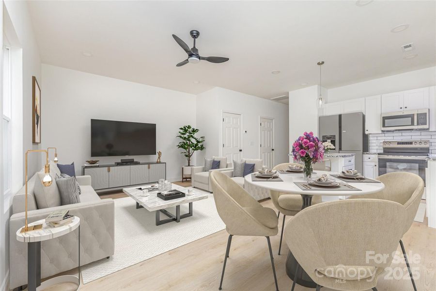 Furnished interior view inside a new home in , Hickory (Image 5).