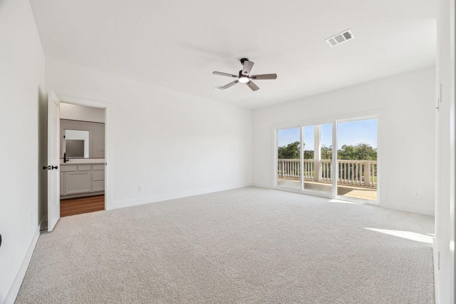 Welcome to the bright and airy primary retreat. Welcome to the bright and airy primary retreat.