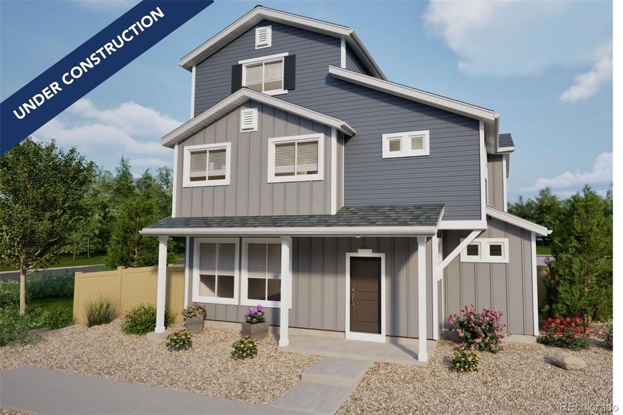 Front exterior of a new home in , Aurora, CO, highlighting curb appeal (Image 1).