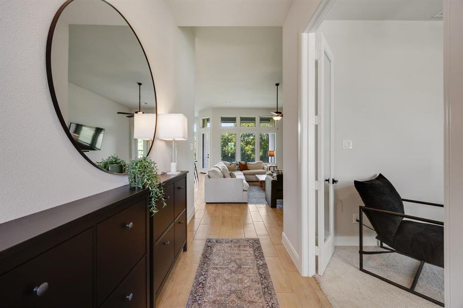 Furnished interior view inside a new home in Monterra - Classics, Fate (Image 24). Furnished interior view inside a new home in Monterra - Classics, Fate (Image 24).