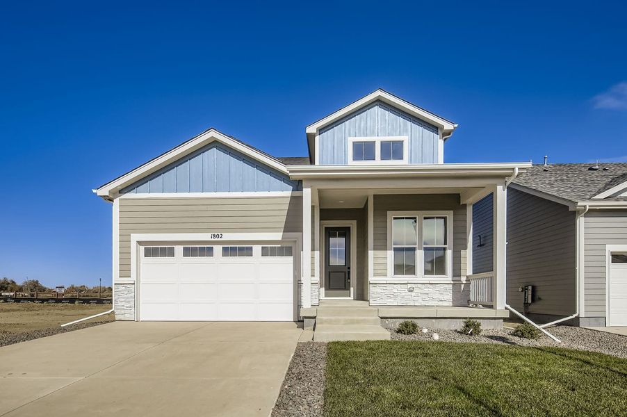 Front exterior of a new home in Country Club Reserve – Fort Collins, Fort Collins, CO, highlighting curb appeal (Image 2).