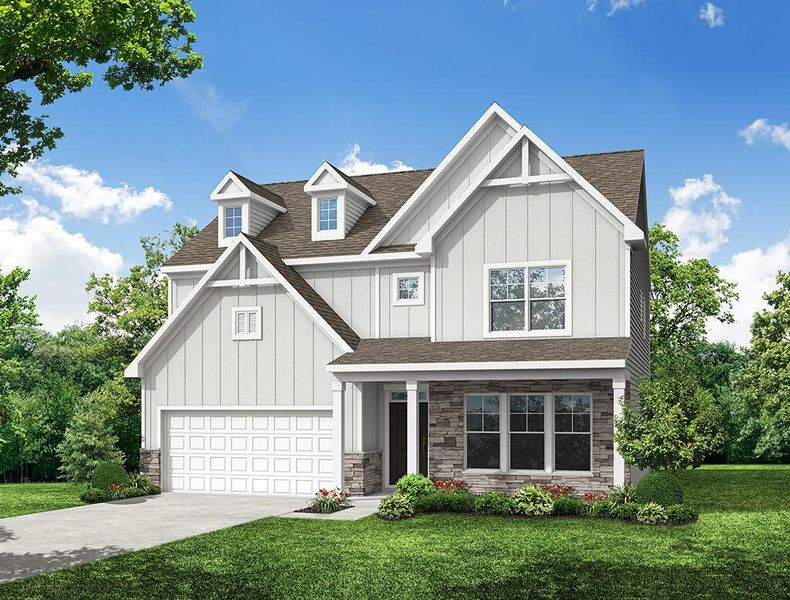 Representative exterior photo of a completed home built from the Canton by Eastwood Homes in Pisgah Park, Kernersville, NC (Image 5).