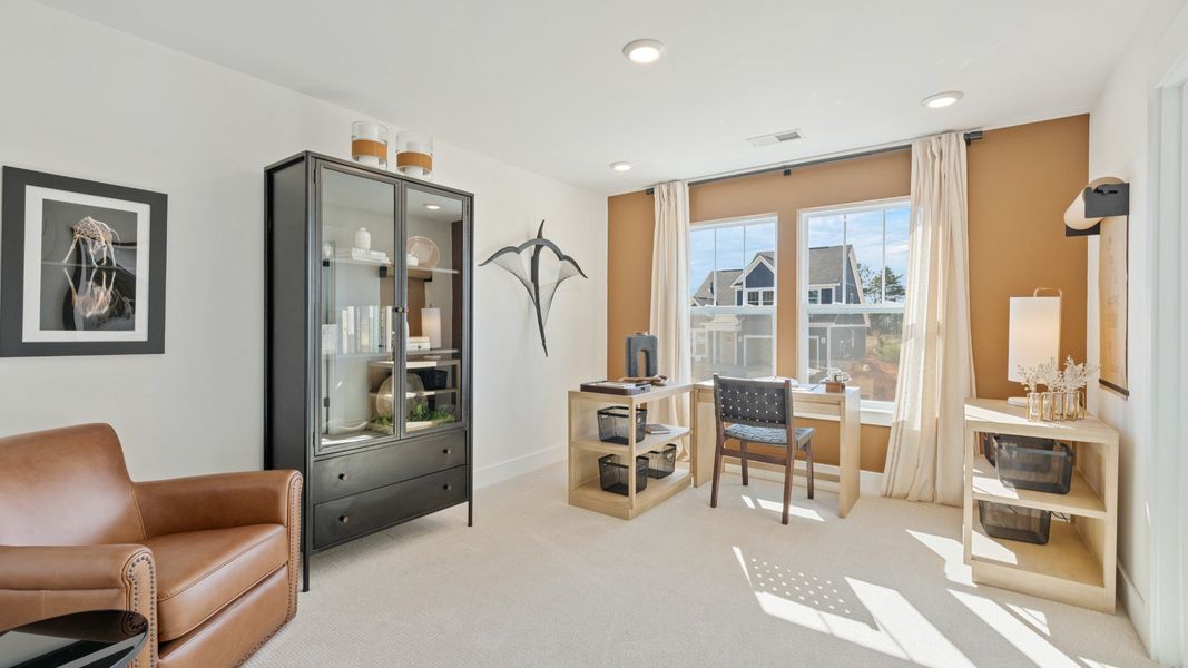 Representative furnished interior of a home built from the Finley by DRB Homes in Walnut Ridge, Inman (Image 12).