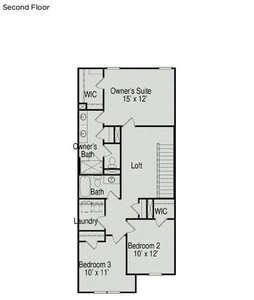 2D floor plan layout of this home in Ironhorse, Dickson, TN (Image 3).