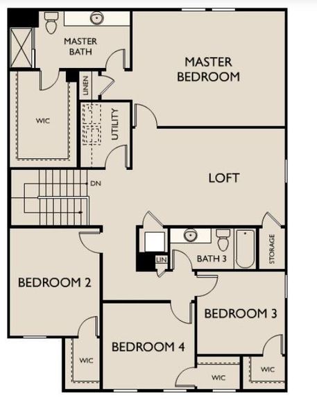 2D floor plan layout of this home in Watson Hill, Summerville, SC (Image 3).