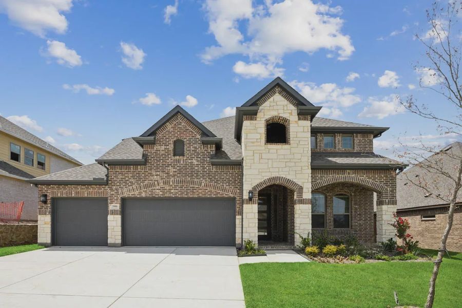 Front exterior of a new home in Silo Mills, Joshua, TX, highlighting curb appeal (Image 1). Front exterior of a new home in Silo Mills, Joshua, TX, highlighting curb appeal (Image 1).