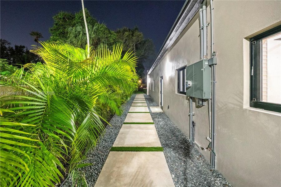 Exterior details and patio area of a home in , North Miami (Image 38).