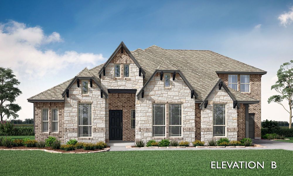 Primrose II Elevation B. New Home in Godley, TX