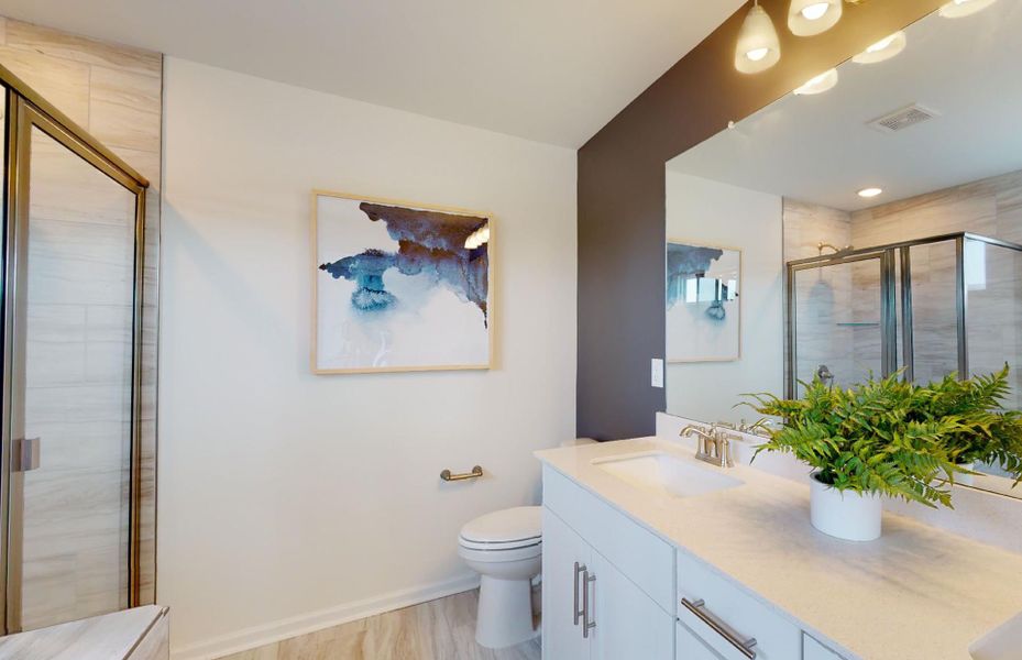 Furnished interior view inside a new home in Hamlet at Carothers Crossing, La Vergne (Image 50).