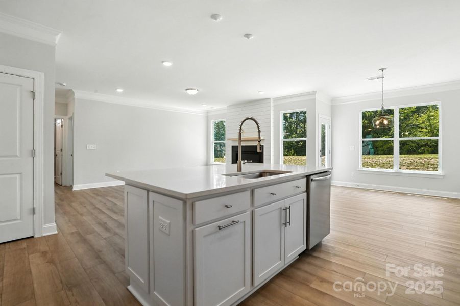 Furnished interior view inside a new home in Hampton Woods, Charlotte (Image 10).