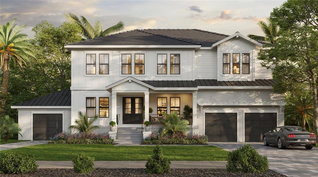 Front exterior of a new home in , Tampa, FL, highlighting curb appeal (Image 1).