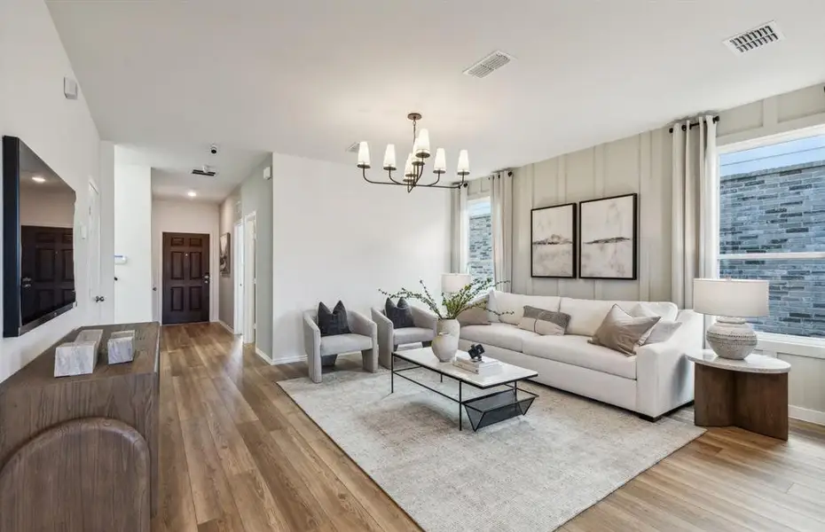 *Model Representation - Spacious gathering room with large windows *Model Representation - Spacious gathering room with large windows