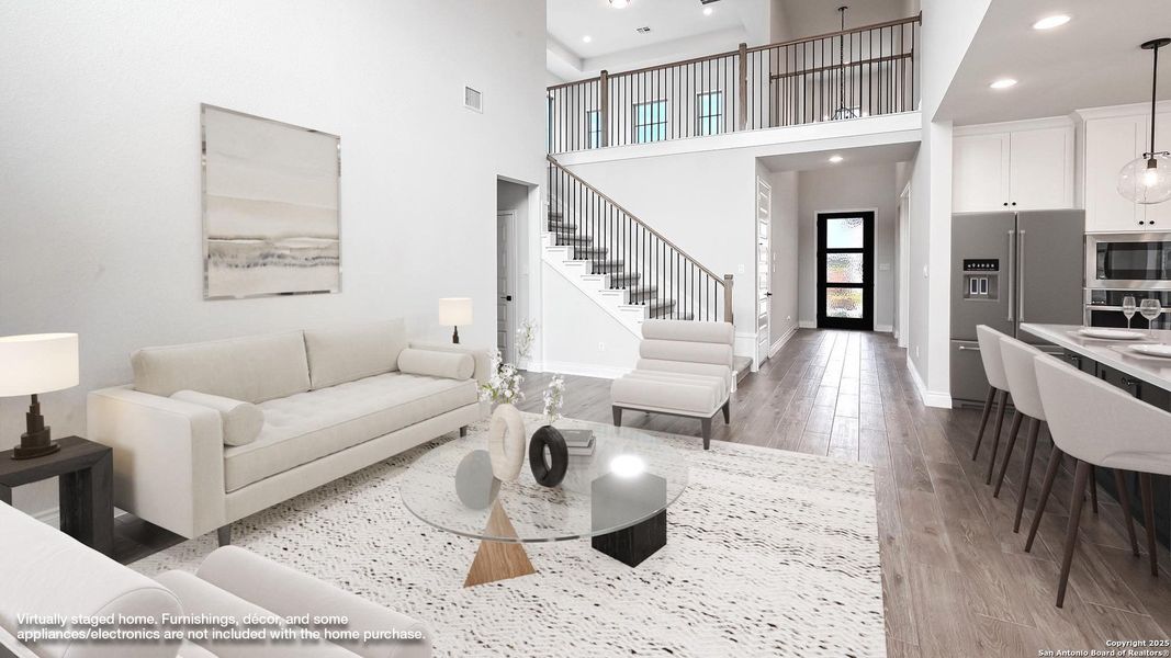 Furnished interior view inside a new home in Legacy At Lake Dunlap 50', New Braunfels (Image 12). Furnished interior view inside a new home in Legacy At Lake Dunlap 50', New Braunfels (Image 12).