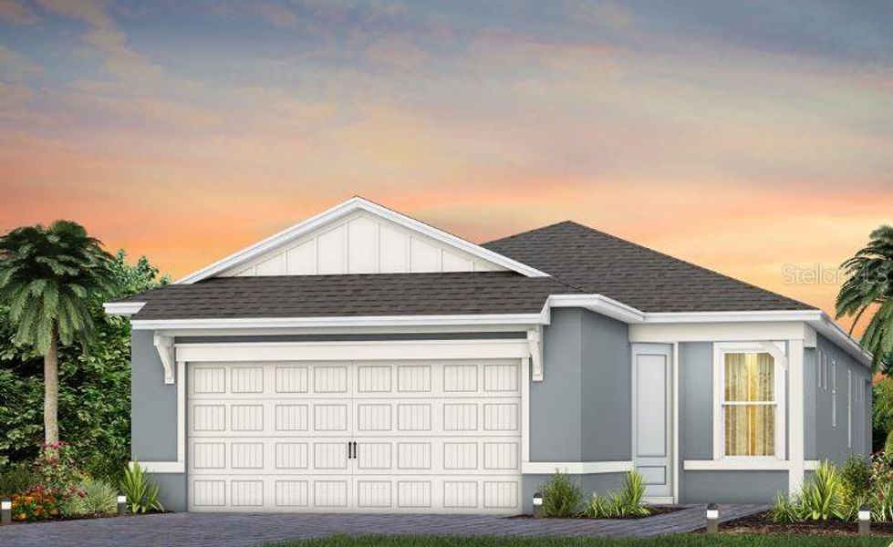 Exterior Design. Artistic rendering for this new construction home. Pictures are for illustrative purposes only. Elevations, colors and options may vary.