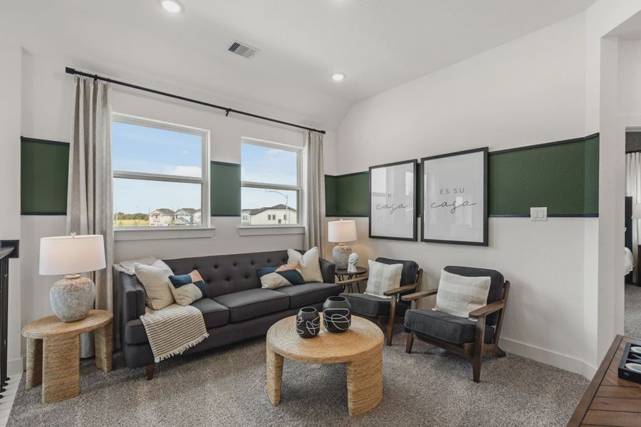 Representative furnished interior of a home built from the Chantilly 2 by Chesmar Homes in Park Hill, Stafford (Image 12).