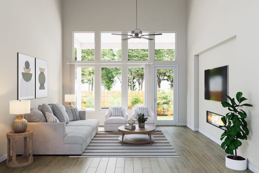 Representative furnished interior of a home built from the Whimbrel by Tri Pointe Homes in Oakhill Reserve, Tomball (Image 6).