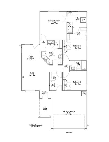 2D floor plan layout for the The 1262 by Stylecraft Builders in Legacy at Park Meadows, Lorena, TX (Image 2). 2D floor plan layout for the The 1262 by Stylecraft Builders in Legacy at Park Meadows, Lorena, TX (Image 2).