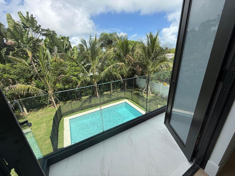 Balcony off the master bedroom