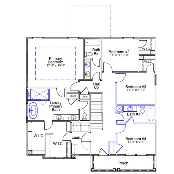 2D floor plan layout of this home in Hendrix Farms, Lexington, SC (Image 3).