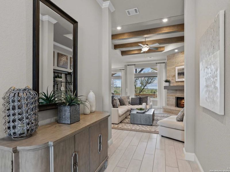 Furnished interior view inside a new home in The Reserve at Potranco Oaks, Castroville (Image 8).