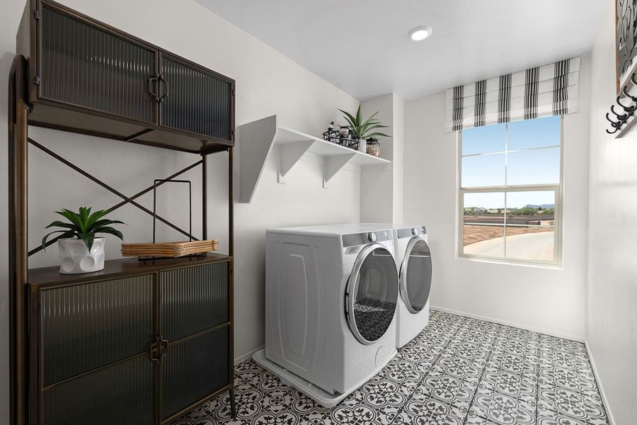 Upstairs laundry room