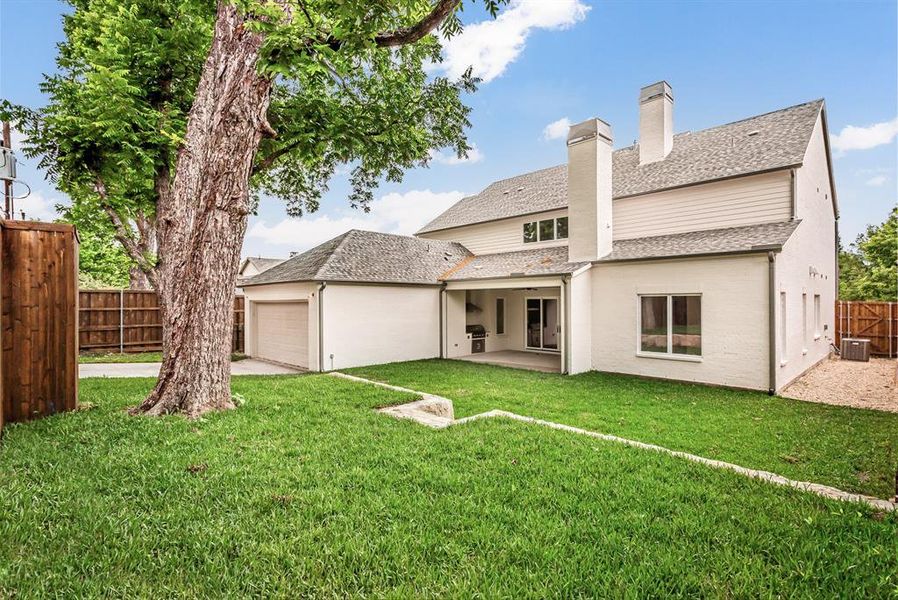 Large grassed yard