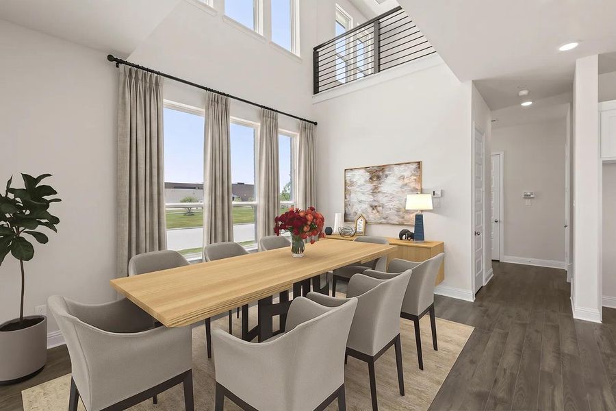 The Tessera dining room - virtually staged