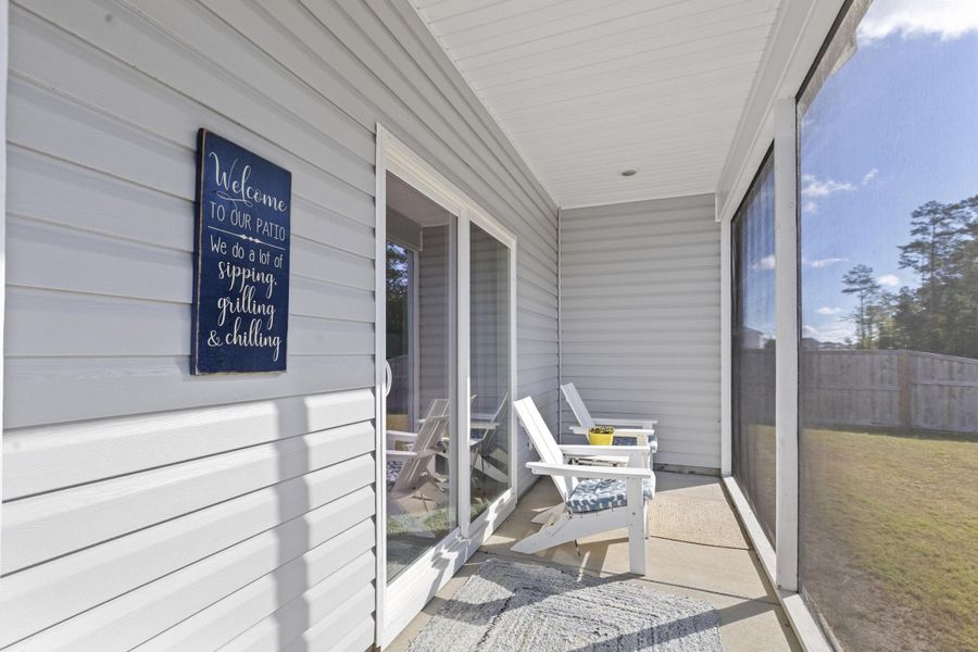Exterior details and patio area of a home in K. Hovnanian's® Four Seasons at Lakes of Cane Bay, Summerville (Image 21). Exterior details and patio area of a home in K. Hovnanian's® Four Seasons at Lakes of Cane Bay, Summerville (Image 21).