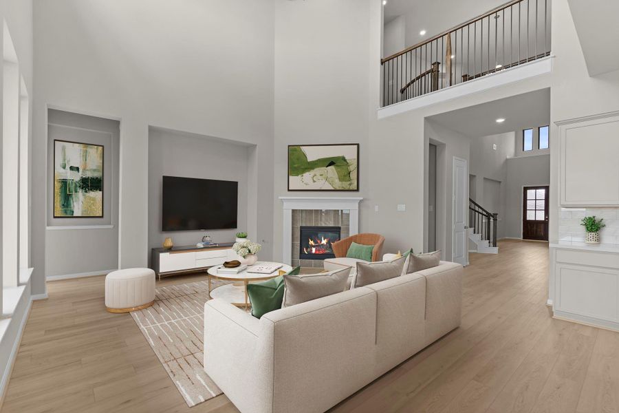 Furnished interior view inside a new home in Pomona, Manvel (Image 10).