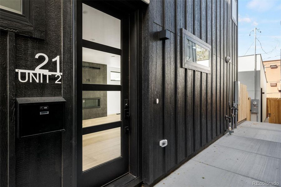 Exterior details and patio area of a home in , Denver (Image 3).