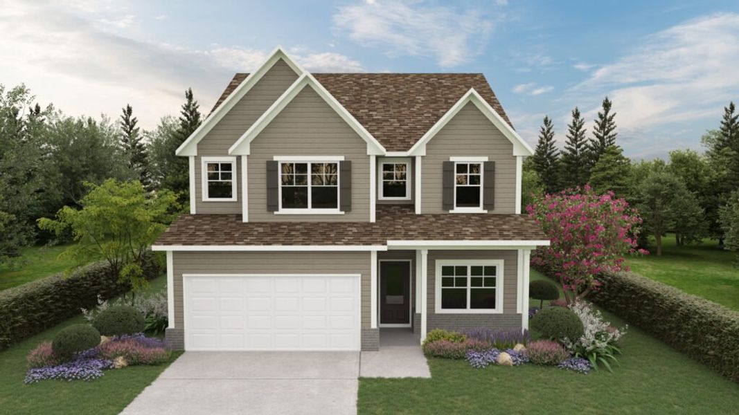 Representative exterior photo of a completed home built from the The Dayton by Direct Residential Communities in The Hills at Cedar Creek, Winder, GA (Image 1). Representative exterior photo of a completed home built from the The Dayton by Direct Residential Communities in The Hills at Cedar Creek, Winder, GA (Image 1).
