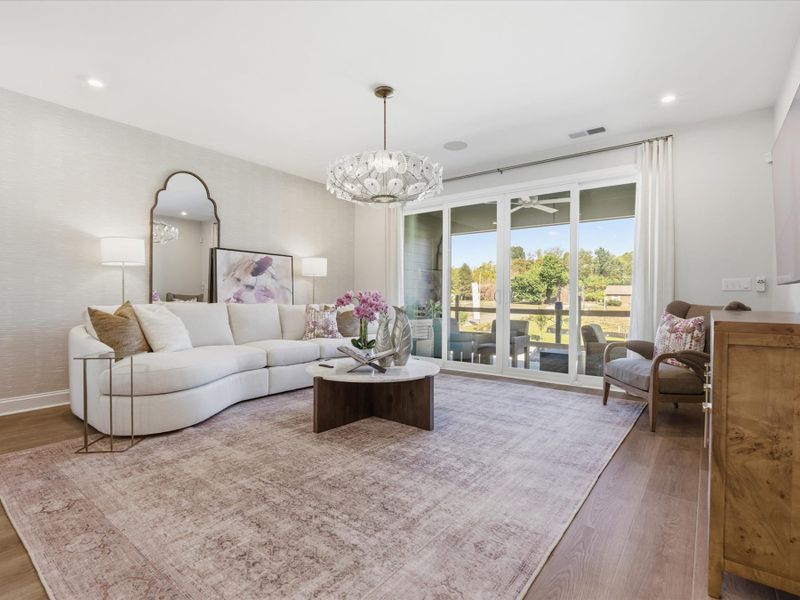 Representative furnished interior of a home built from the Bellamy by Tri Pointe Homes in Bellflower, Charlotte (Image 16).