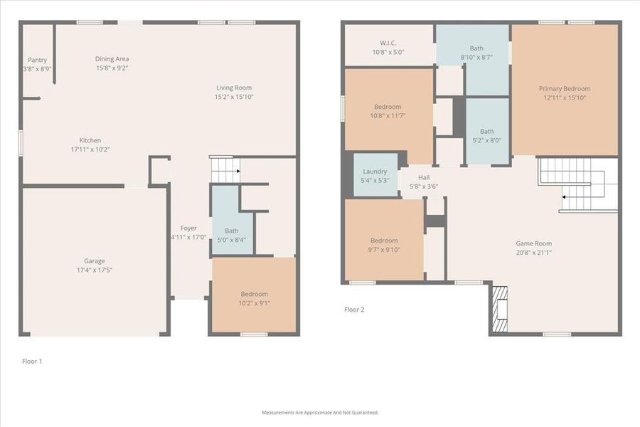 2D floor plan layout of this home in Verandah, Royse City, TX (Image 5).