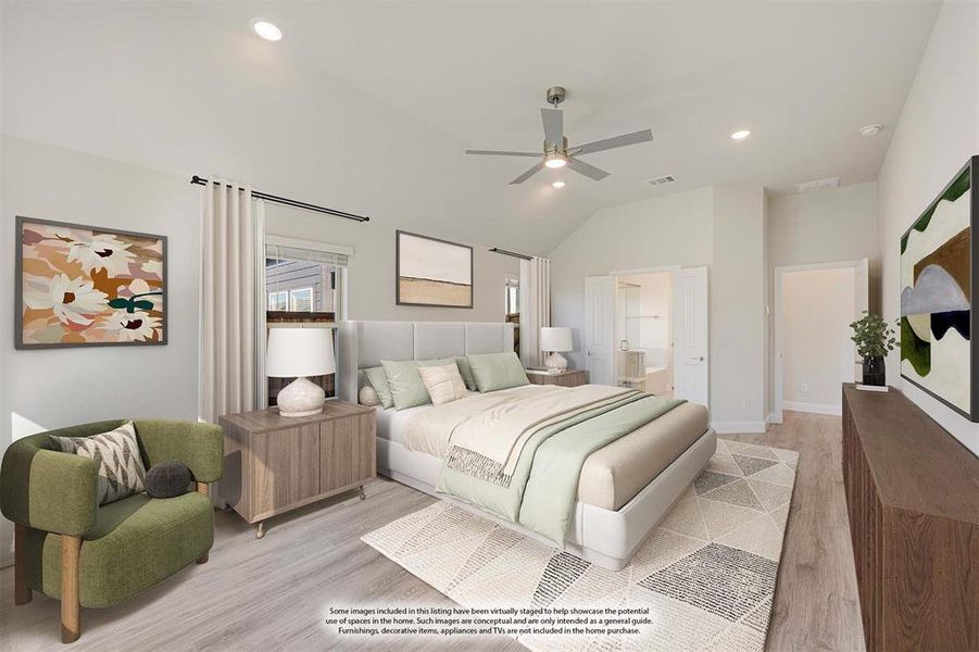 Furnished interior view inside a new home in ArrowBrooke Classic 50, Aubrey (Image 14).