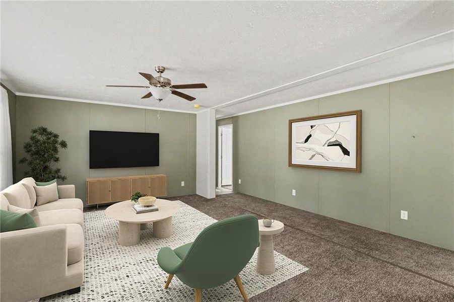 Furnished interior view inside a new home in , Cedartown (Image 4).