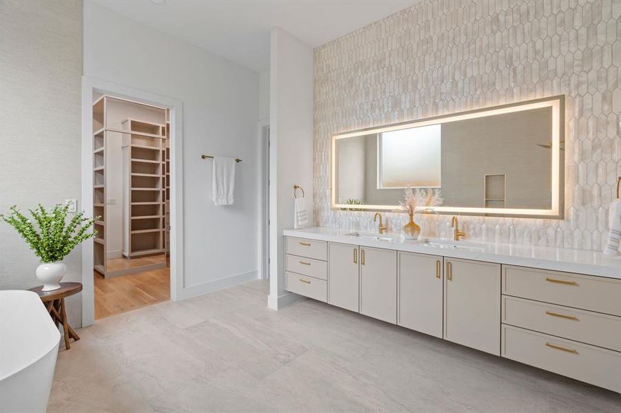 Furnished interior view inside a new home in , Dallas (Image 8).