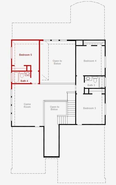 2D floor plan layout of this home in Bridgeland, Cypress, TX (Image 3). 2D floor plan layout of this home in Bridgeland, Cypress, TX (Image 3).