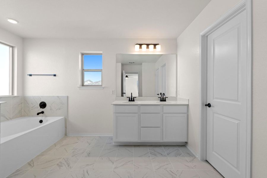 Furnished interior view inside a new home in Salerno - Classic Collection, Round Rock (Image 10).