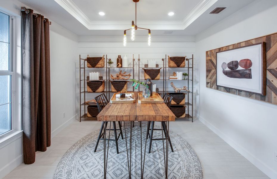 Furnished interior view inside a new home in Del Webb Tradition, Port St. Lucie (Image 4). Furnished interior view inside a new home in Del Webb Tradition, Port St. Lucie (Image 4).