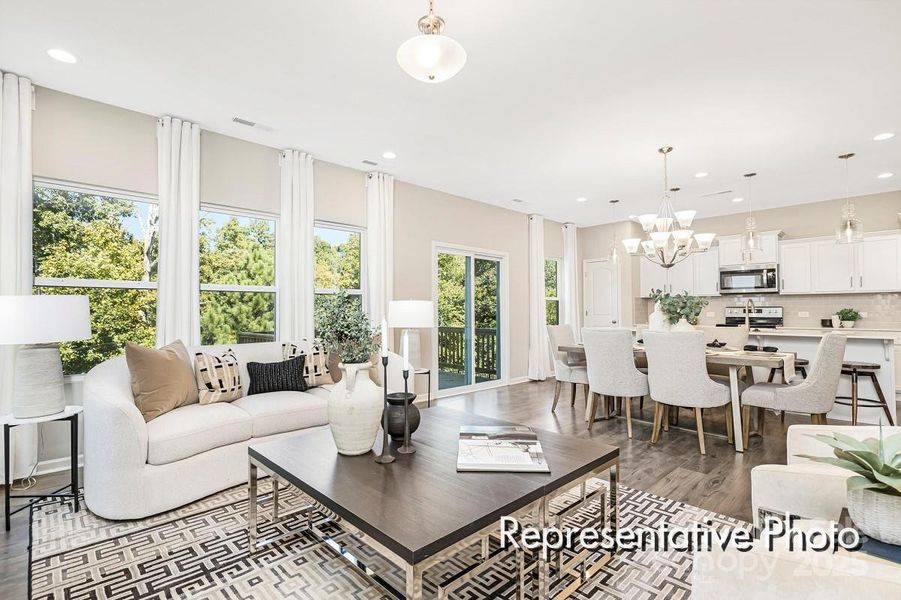 Furnished interior view inside a new home in Morgan Hills, Albemarle (Image 3).
