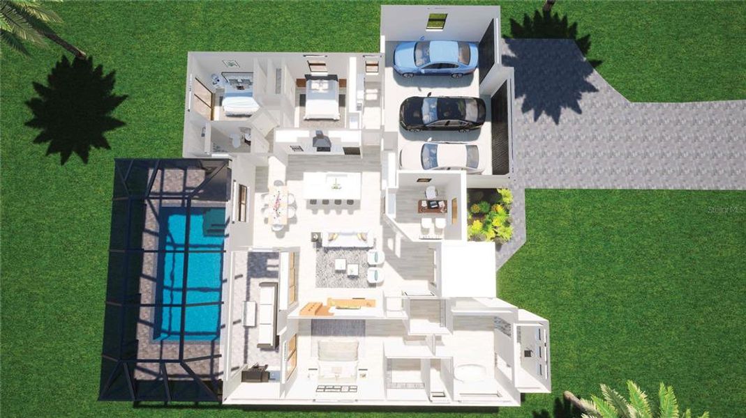 2D floor plan layout of this home in , North Port, FL (Image 5).