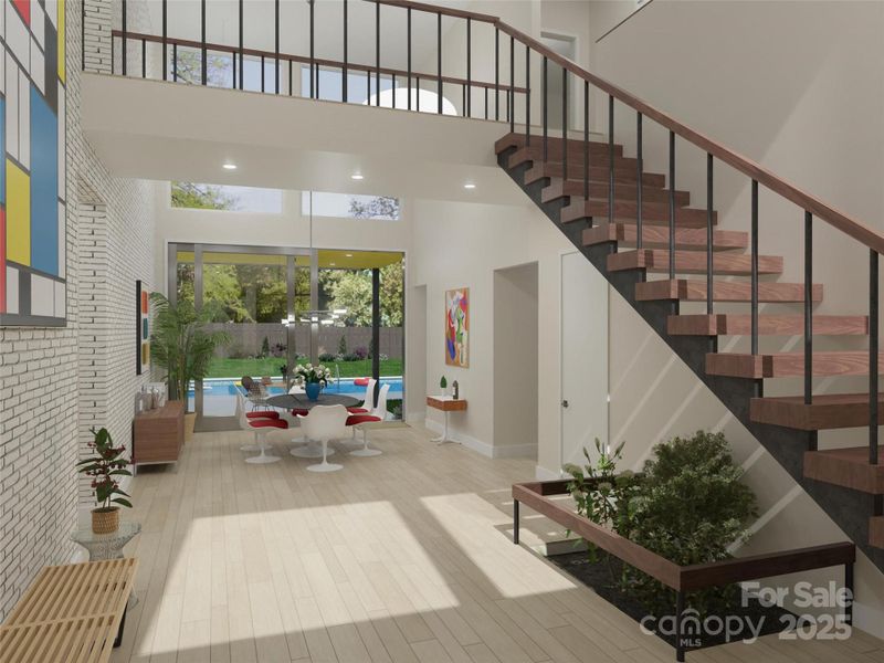 Furnished interior view inside a new home in , Charlotte (Image 10).