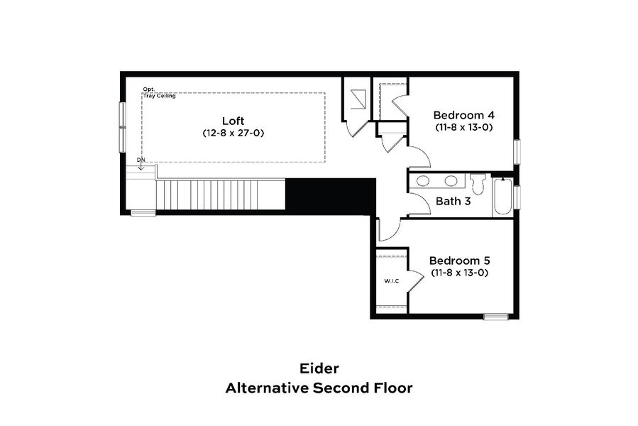 2D floor plan layout of this home in Biscayne Landing at Seaire, Parrish, FL (Image 25).