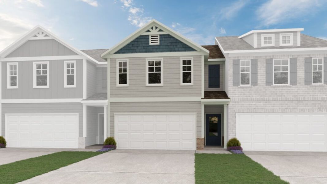Representative exterior photo of a completed home built from the The Coventry by Direct Residential Communities in Fairview Lake Townhomes, Conyers, GA (Image 5).