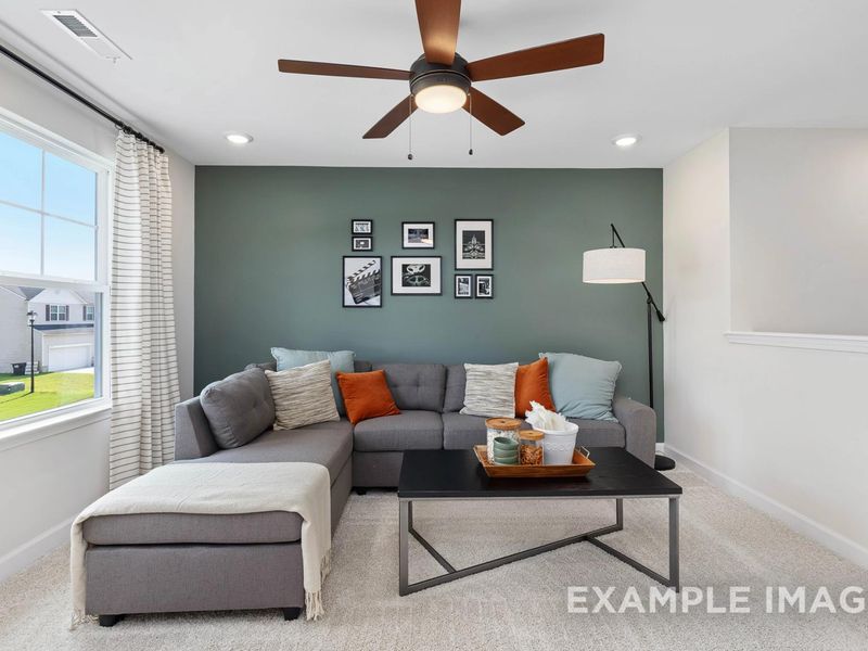 Representative furnished interior of a home built from the The Willow B by Davidson Homes LLC in Retreat at North Main, Lillington (Image 28).