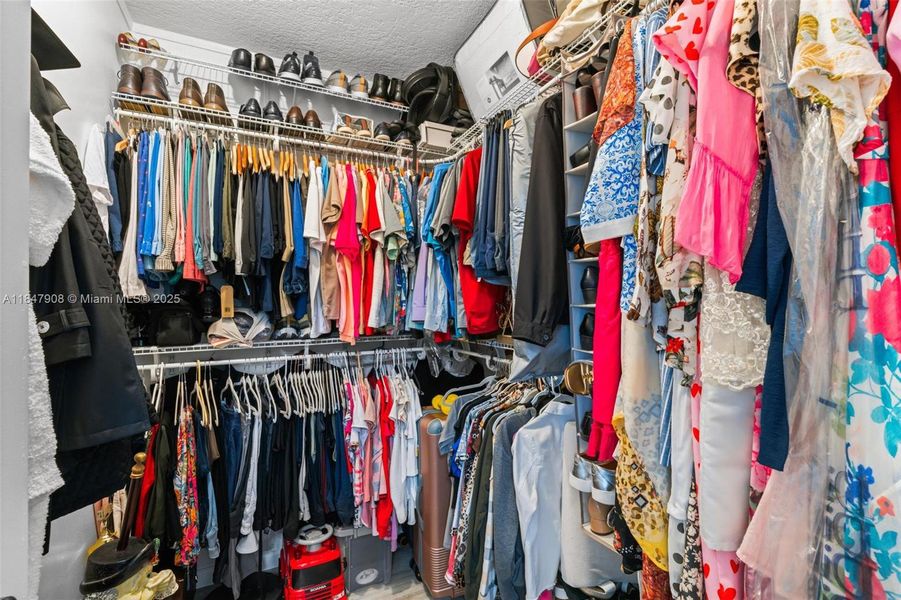 Primary huge walk in closet