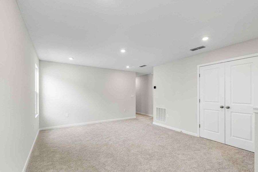 A room with white doors.